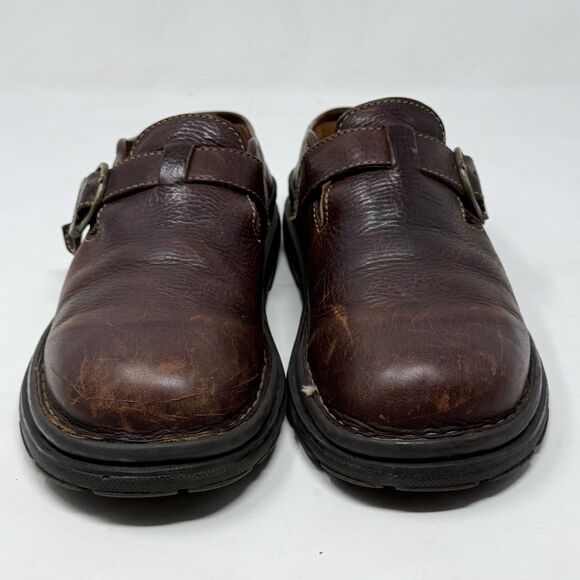 Born Cabot Fisherman Mules Sandals Mens 9.5 Brown Leather Handcrafted Shoes - Picture 6 of 16